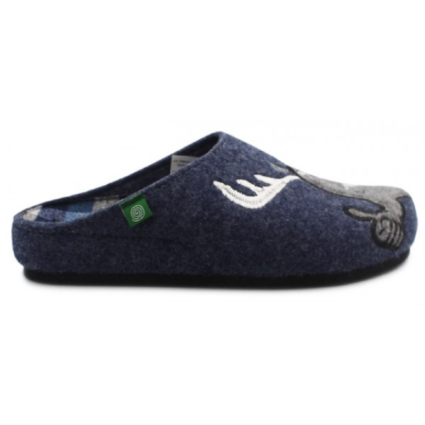 Wygodne Kapcie Męskie Zimowe z Aplikacją Łoś DR BRINKMANN 220004-05