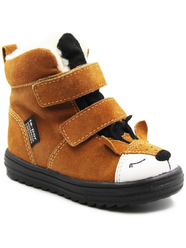 Zimowe Kozaki Z Liskiem Dla Chłopca Mido 22-28 32-28 Rudy