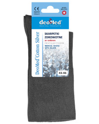 Skarpetki z jonami srebra dla diabetyków szare DeoMed Cotton Silver