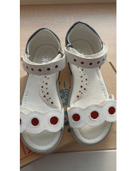 Dziewczęce sandały na lato ze skóry naturalnej Bartek w-86167/h41 II gatunek