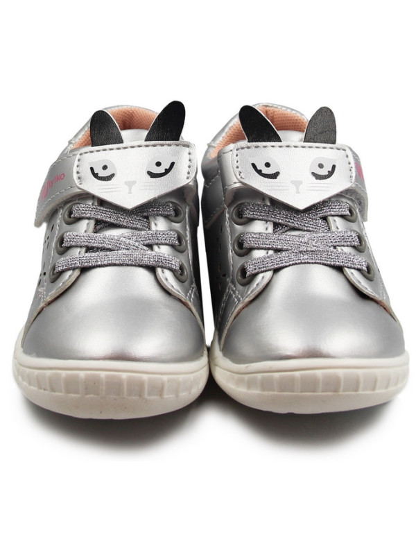 Buty Dla Dziewczynki Na Jesień Półbuty Wojtyłko 1a22007 Srebrny