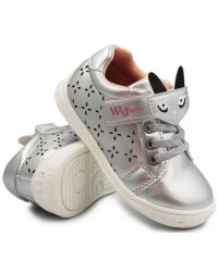 Buty Dla Dziewczynki Na Jesień Półbuty Wojtyłko 1a22007 Srebrny