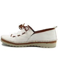 Półbuty Damskie Mokasyny Eleganckie Manitu 840089-03 weiß