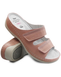 Różowe klapki Batz Rea z żelową wkładką i Memory Foam