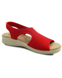 Wygodne lekkie sandały dla kobiet czerwone do pracy na lato Sanital Flex 8024.17
