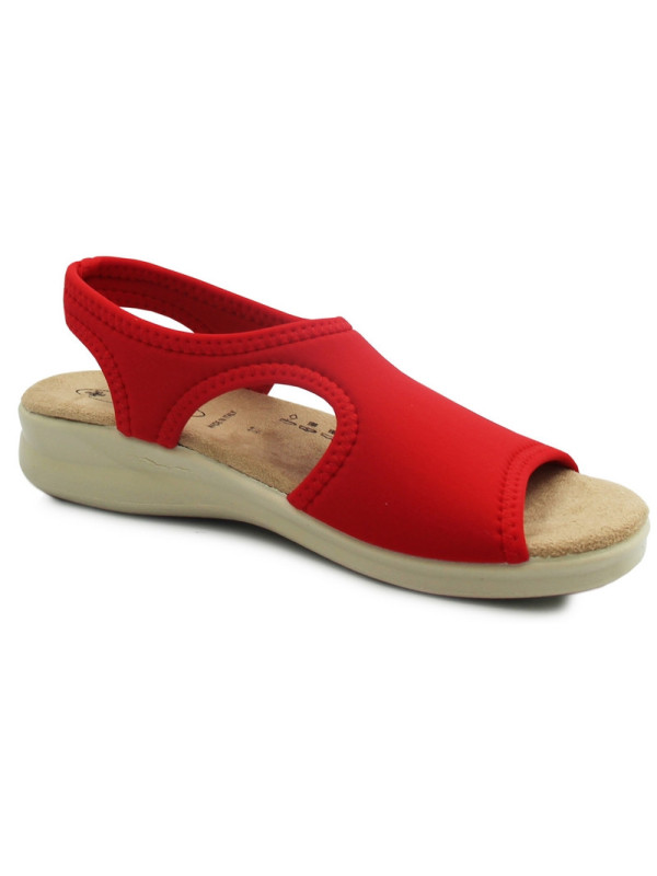 Wygodne lekkie sandały dla kobiet czerwone do pracy na lato Sanital Flex 8024.17