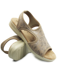 Damskie sandały z elastycznej i miękkiej tkaniny SANITAL-FLEX 8056.17