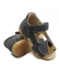 Szare Sandały Chłopięce Z Misiem Mido 21-23