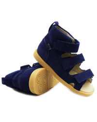 Granatowe Chłopięce Sandały Profilaktyczne Mido 815