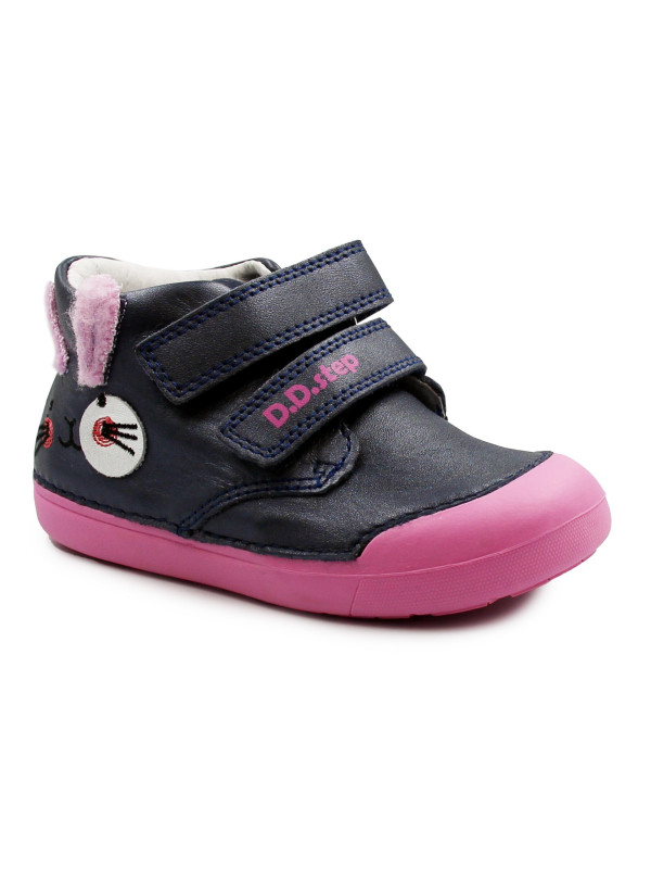 Buty dla Dziewczynki na Jesień z króliczkiem D.D.Step a066-343 Royal Blue