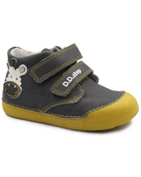Buty Na Wiosnę Dla Chłopca Na Rzep Zebra DD Step s066-375B Dark Grey
