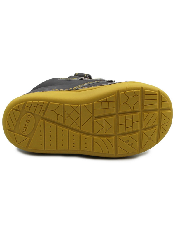 Buty Na Wiosnę Dla Chłopca Na Rzep Zebra DD Step s066-375B Dark Grey