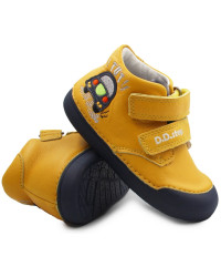 Chłopięce Buty Na Wiosnę z Autkiem DD STEP s066-396B Yellow