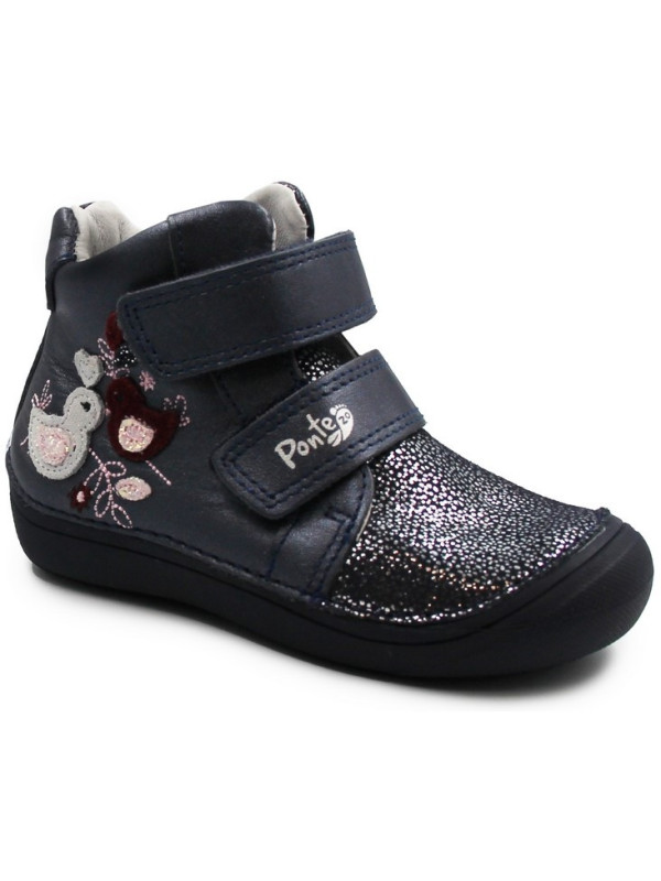 Metaliczne Buty Dla Dziewczynki na Wiosnę Kaczuszka Ponte da06-3-834