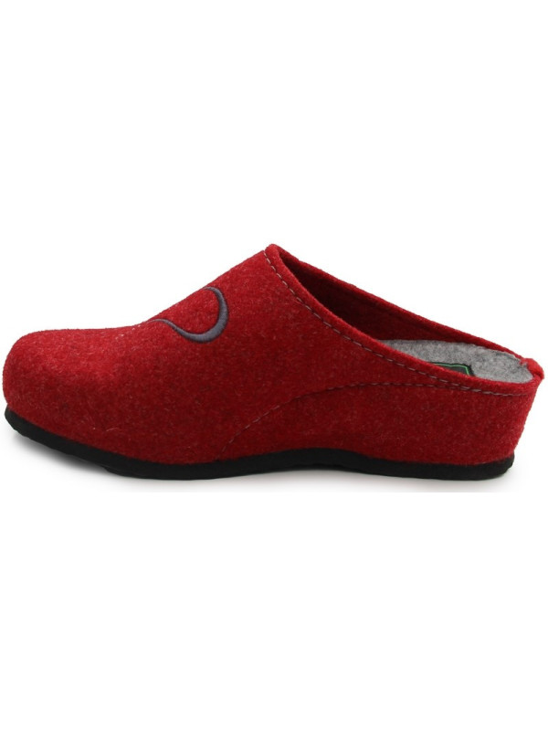 Kapcie po domu na zimę damskie czerwone Dr Brinkmann 330008-04