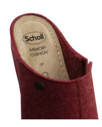 Domowe klapki na koturnie czerwone Scholl Iverness Wedge med mf308981609 Rose