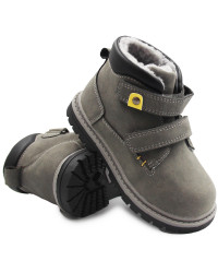 Ocieplane buty na jesień zimę dla chłopca Wojtyłko 1z24124 szary