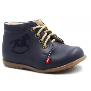 Trzewiki Jesienne Emel 1596-10 Buty Chłopięce Granatowe