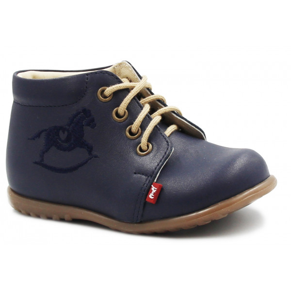 Trzewiki Jesienne Emel 1596-10 Buty Chłopięce Granatowe