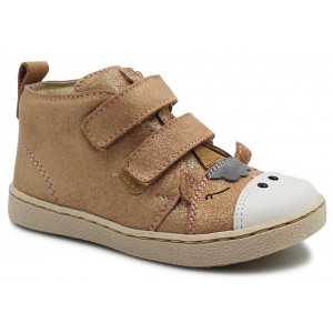 Półbuty Jesienne Dla Dziewczynki Z Brokatem Mido 20-49 Puder Satyna