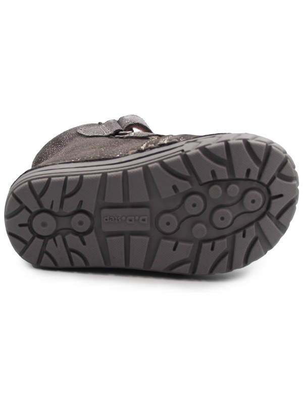 Ocieplane buty zimowe dla dziewczynki błyszczące DD STEP W029-362Y