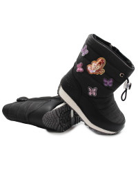 Buty na śnieg dla dziewczynki wysokie śniegowce ocieplane Wojtyłko 2z24133 czarny