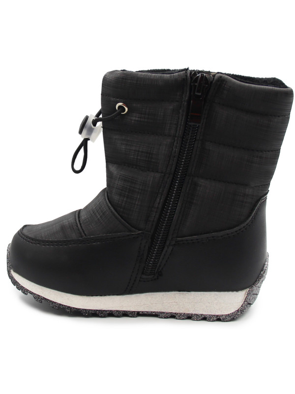 Buty na śnieg dla dziewczynki wysokie śniegowce ocieplane Wojtyłko 2z24133 czarny