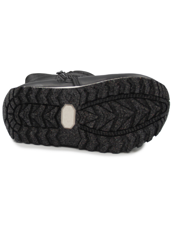 Buty na śnieg dla dziewczynki wysokie śniegowce ocieplane Wojtyłko 2z24133 czarny