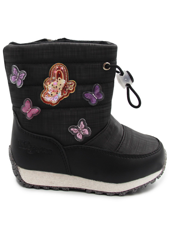 Śniegowce dla dziewczynki ocieplane Wojtyłko 4z24133 czarny