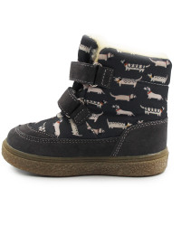 Śniegowce Chłopięce Ocieplane Mido 22-40 32-40 Doggy Gray