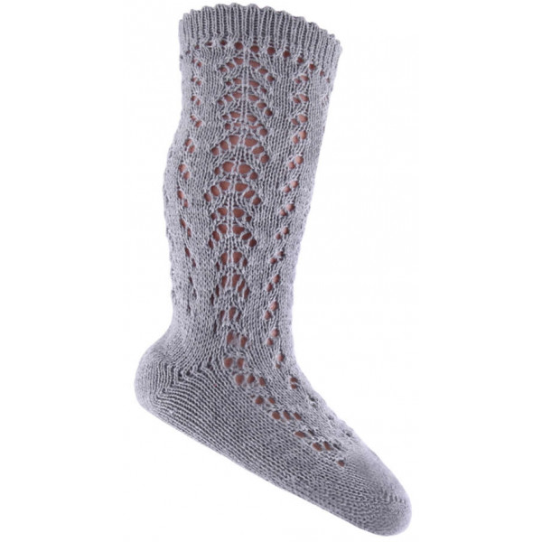 Podkolanówki Eleganckie Dla Dziewczynek Emel esk 204-1 Szare