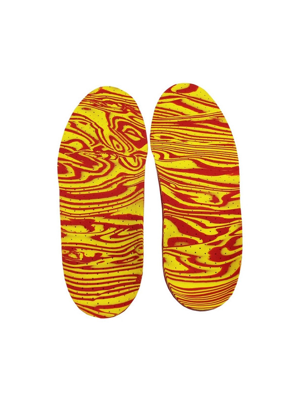 Wkładki ortopedyczne na płaskostopie podłużne koślawość kolan Correct LS czerwono żółte