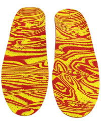 Wkładki ortopedyczne na płaskostopie podłużne koślawość kolan Correct LS czerwono żółte