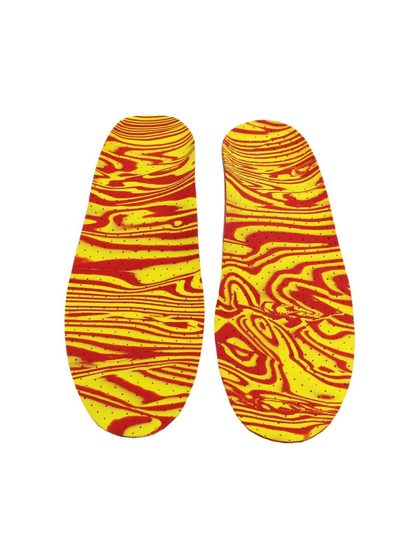 Wkładki ortopedyczne na płaskostopie podłużne koślawość kolan Correct LS czerwono żółte