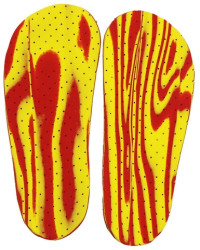 Wkładki ortopedyczne supinujące na koślawość CORRECT S czerwono-żółty