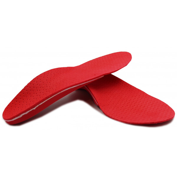Wkładki Ortopedyczne Correct LS - Korytkowe, Supinujące, na Płaskostopie i Stopy Koślawe (Czerwone)