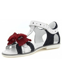 Eleganckie sandały z kokardką dla dziewczyn Bartek w-19182/1np