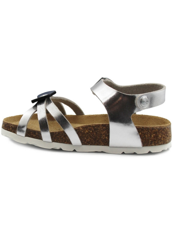 Srebrne eleganckie sandały dla dziewczynek na lato Genuins II gatunek