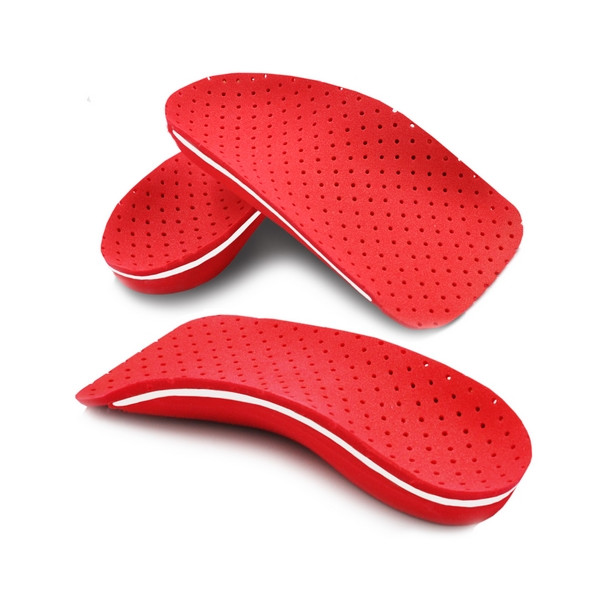 Korekcyjne wkładki do butów na płaskostopie podłużne Correct LS 3/4 kolor czerwony