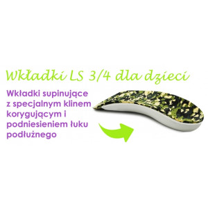 Wkładki supinujące na koślawość i płaskostopie Correct LS 3/4 moro