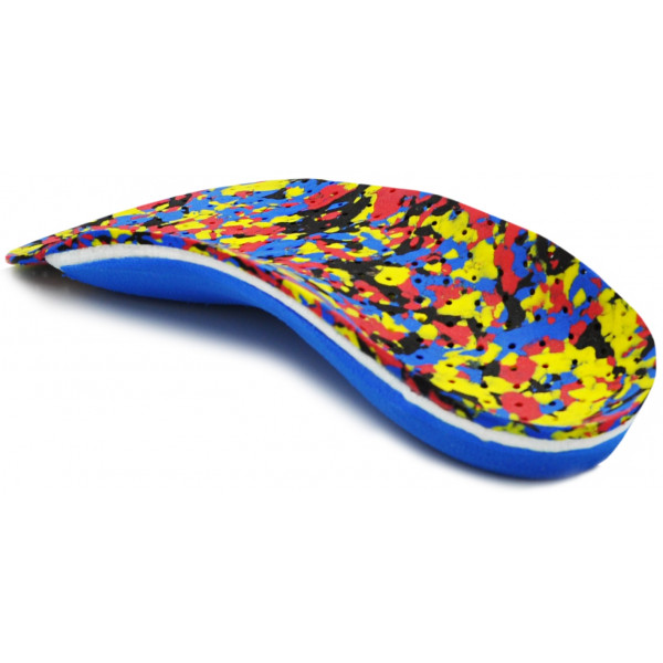 Ortopedyczne wkładki korytkowe na płaskostopie podłużne Correct LS 3/4 kolor kropki ciemny