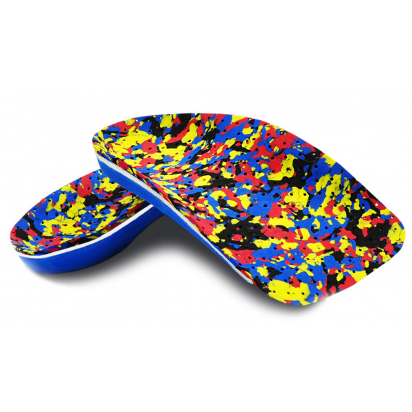 Ortopedyczne wkładki korytkowe na płaskostopie podłużne Correct LS 3/4 kolor kropki ciemny