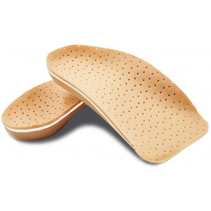 Wkładki do butów ortopedyczne płaskostopie podłużne Correct LS 3/4 kolor beżowy