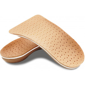 Wkładki do butów ortopedyczne płaskostopie podłużne Correct LS 3/4 kolor beżowy