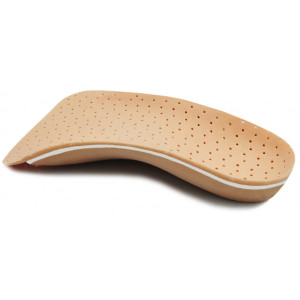 Wkładki do butów ortopedyczne płaskostopie podłużne Correct LS 3/4 kolor beżowy