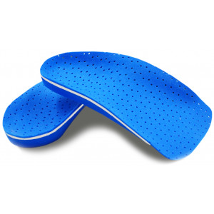 Wkładki ortopedyczne na płaskostopie podłużne Correct LS 3/4 niebieskie