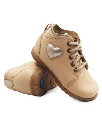 Buty Dla Dziewczynki Na Wiosnę Eleganckie Sznurowane Ameko a11Mia Nude