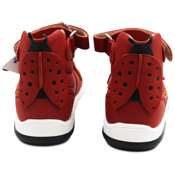 Sandały profilaktyczne dla dziewczynek ze skóry naturalnej MEMO LADYBIRD