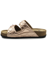 Metaliczne klapki dla kobiet na lato do pracy Scholl bora 2 straps med MF312661853