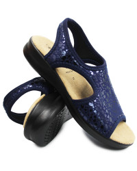 Eleganckie granatowe sandały na lato dla kobiet Sanital Flex 8041.17